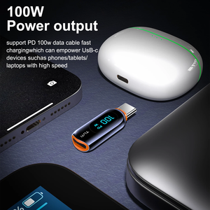 Adaptateur d'extension <span class=keywords><strong>TUTI</strong></span> 100W Type-C testeur de compteur d'affichage de puissance moniteur de données de charge rapide adaptateur d'extension Type-C - Product Image 5