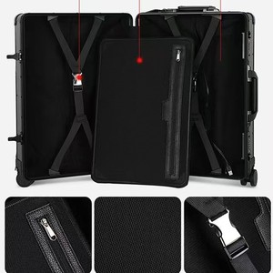 Carbon Fiber Trolley Case 20-Inch Aluminum <b>Frame</b> Business Carry-On Silent Wheels Unisex Luggage Travel Suitcase - Product Image 4