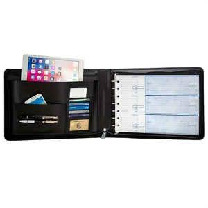 Chuyên nghiệp PU da Chất kết dính danh mục đầu tư dây kéo đóng cửa <span class=keywords><strong>7</strong></span> vòng kiểm tra chất kết dính 500 kiểm tra công suất 9x13 inch tờ nộp hồ sơ sản phẩm - Product Image 3