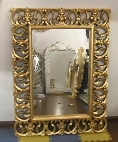 럭셔리 거실 장식 고전적인 스타일 황금 거울 프레임 벽 장식