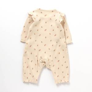 Barboteuse en bambou biologique de couleur unie pour bébé grenouillère écologique pour <span class=keywords><strong>nouveau</strong></span>-<span class=keywords><strong>né</strong></span> grenouillère à boutons durable avec poche <span class=keywords><strong>kangourou</strong></span> pour bébé - Product Image 3