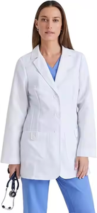 Vente en gros blouse de laboratoire blanche vêtements de travail pour hommes et femmes atelier alimentaire médecine cantine hôpital infirmière uniforme médecin blouse de laboratoire - Product Image 4
