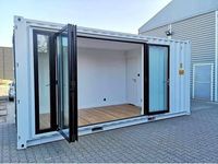 Maisonnette moderne de 20 pieds en kit, isolée avec panneaux sandwich, pour école/salon, chambre d'hôtes modulaire portable, ou abri de jardin DIY
