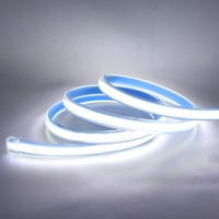 Bande lumineuse LED COB Super brillante 220V, haute sécurité, 288 diodes/m, barre lumineuse Flexible COB pour l'extérieur, étanche, bande lumineuse + prise
