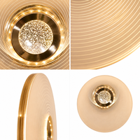 Applique murale LED circulaire moderne 10W, texture cristal, intensité variable, 3 CCT, CRI 90 élevé, éclairage intérieur professionnel
