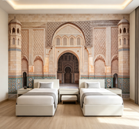 Papier peint mural de style marocain pour la décoration intérieure de restaurant