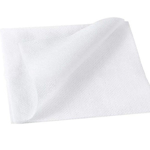 Sản Xuất Spunlace Cuộn Không Dệt <span class=keywords><strong>Polyester</strong></span> Pet Viscose <span class=keywords><strong>Rayon</strong></span> Trắng Không Dệt Vải Bông Vải Cho Dùng Một Lần Khăn Trải Giường - Product Image 1