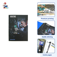 Carnet d'entreprise personnalisé en papier kraft, reliure agrafée, avec marquage à chaud et impression offset UV 3D