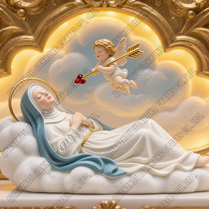 Escultura Católica Artesanal Personalizado Resina Maria Estatueta Home Desktop Decoração Criativa Religiosa Festival Lembrança - Product Image 4