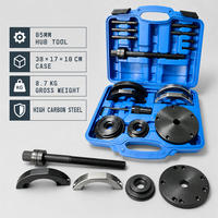Kit d'outils de démontage et d'installation de roulement de moyeu de roue avant 85 mm avec manchons, plaques extractrices et tiges filetées pour réparation automobile