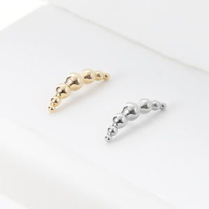 Boucle d'oreille hélix en <span class=keywords><strong>or</strong></span> massif 14 carats avec grappe de perles classiques Aurien Wholesale, perles graduées, <span class=keywords><strong>or</strong></span> rose, bijoux fins pour le corps - Product Image 6