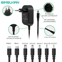 Échantillons Gratuits Simsukian – Adaptateur Secteur CA/CC 5V 12V 1A 2A 3A 5A avec Certifications FCC UL et Prise US – Adaptateur Secteur 5V 12V 2A