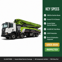 Bomba de Hormigón Móvil Usada Zoomlion 56m Scania P 8x4 con Control Remoto, Bomba de Hormigón Usada ZLJ5441THBSE 2020 para Exportación