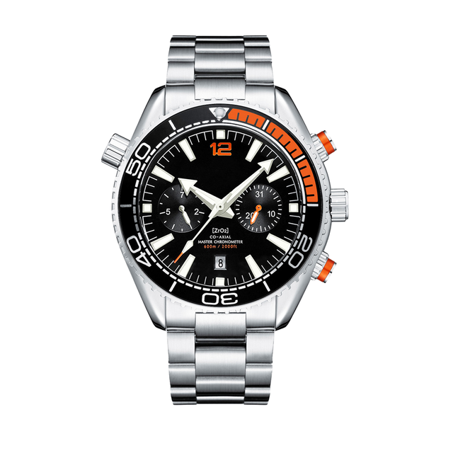 Hot Sale Men's Automatic Chronograph Diver Water Resistant Sport Luxury Stainless Steel Mechanical Watch for Fashion Business