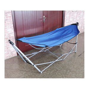 <span class=keywords><strong>Hamac</strong></span> pliant d'extérieur et d'intérieur avec support, capacité de charge de 200 kg, en tissu, balançoire de camping facile à monter - Product Image 1