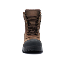 Bottes de sécurité montantes marron pour hommes ZGL605-5 en cuir Crazy Horse, chaussures de travail, vente directe usine