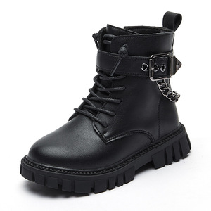<span class=keywords><strong>Botas</strong></span> <span class=keywords><strong>para</strong></span> Niños y Niñas, Suela Suave, Cuatro Estaciones, Estilo Inglés, Zapatos de Entrenamiento Militar <span class=keywords><strong>para</strong></span> Estudiantes, Parte Superior de PU - Product Image 5
