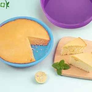 Oksilicony准备装运耐热8英寸硅胶蛋糕盘模具蔬菜煎饼披萨玉米卷奶酪蛋糕