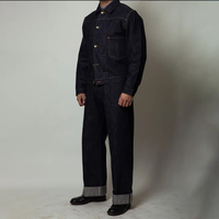 Ensemble en denim selvedge personnalisé YAXI, jean et veste en denim selvedge lourd, 2 pièces, style japonais, costumes en denim selvedge brut pour hommes