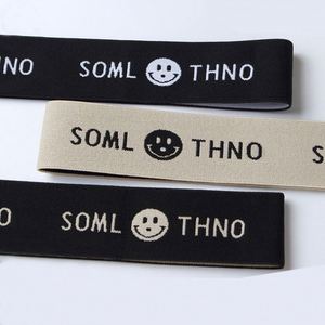 Bande élastique en nylon doux avec logo jacquard imprimé personnalisé, faible MOQ, large bande élastique pour la taille, bande élastique pour soutien-gorge - Product Image 3
