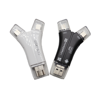 Lector de tarjetas TF SD 4 en 1 Micro USB Tipo C Adaptador OTG Micro USB a USB A Y Forma Oro Negro Blanco Lector de tarjetas de memoria