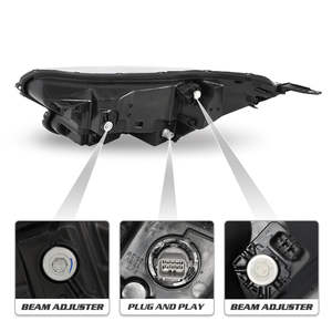 Para <span class=keywords><strong>Honda</strong></span> <span class=keywords><strong>CRV</strong></span> 2017-2021 <span class=keywords><strong>Touring</strong></span>, faros delanteros LED completos, montaje de faros delanteros, negro, claro, izquierdo + derecho, par 33150TLAA11 - Product Image 5