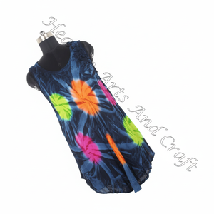 Último Tie Dye hasta el suelo sin mangas Sexy verano Tie Dye vestido para mujer vestido de paraguas Tie Dye diseño colorido rayón - Product Image 1