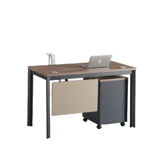 人気スタイルモダンエグゼクティブグレーカラー木製ホームオフィステーブル家具オフィスデスク家庭用