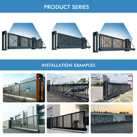 Puerta Corredera Motorizada para Entrada de Vehículos con Fotocélula de Seguridad, Nuevos Diseños de Puertas, Puertas Correderas Cantilever Eléctricas de Aluminio y Bronce