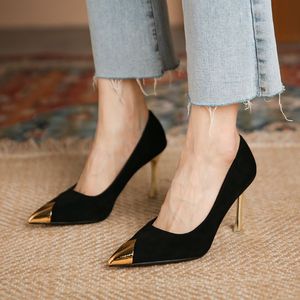 Sandali a spillo con punta in acciaio di piccole/grandi dimensioni pump da ufficio con <span class=keywords><strong>tacco</strong></span> verde <span class=keywords><strong>medio</strong></span> - Product Image 2