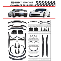 Kit carrosserie de conversion de haute qualité pour Corvette C5 C6 C7 C8, comprenant pare-chocs avant, lèvre de spoiler avant, diffuseur arrière