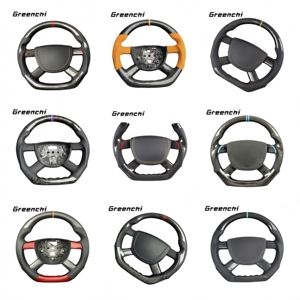 พวงมาลัยคาร์บอนไฟเบอร์แบบฐานเรียบสำหรับฟอร์ด โฟกัส V348 รุ่นสปอร์ต อัพเกรดและปรับแต่งพวงมาลัยแบบไม่มีถุงลมนิรภัย - Product Image 6