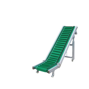 Op maat gemaakte PVC/PU hijs-/hef-/klimbandtransportmachine met bakken voor regelbare snelheid, schotten en flenzen - Product Image 5