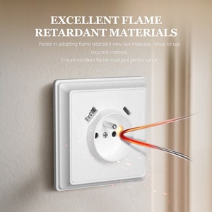 Type allemand élégant de norme européenne avec USB chargeant l'alimentation électrique des prises murales de 16 ampères pour la maison - Product Image 5