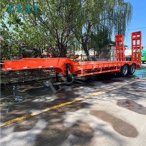 Promotion : Semi-<span class=keywords><strong>remorque</strong></span> surbaissée en acier à <span class=keywords><strong>2</strong></span> <span class=keywords><strong>essieux</strong></span>, capacité 40 tonnes, LUYI, haute qualité, 12,5 m, pour transport de machines lourdes - Product Image 4