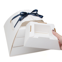 Boîtes pyramidales de luxe personnalisées en carton kraft blanc rectangulaires pour la livraison de nourriture, les plateaux de présentation et les bougies