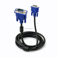 Kabel VGA 1.5M 3+2 Kabel Ekstensi VGA Male to Male untuk PC Laptop Monitor Proyektor TV Box Kabel Video Definisi Tinggi