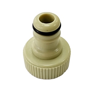 Adaptador de grifo macho de 3/4 \ "de alta calidad, Conector de manguera de riego hidráulico de acoplamiento rápido, rosca Europea hecha de plástico ABS duradero - Product Image 1