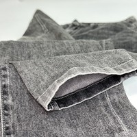 Jeans slim stretch premium pour hommes, taille mi-haute, en denim gris délavé, avec service d'échantillons en 7 jours pour les marques