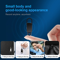 Porte-clés intelligent QZT, mini dictaphone numérique avec activation vocale, réduction du bruit, enregistrement audio MP3