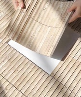 Carrelage mural moderne en mosaïque de travertin à rainures naturelles, finition mate, courbe 3D concave, pour cuisine, salle de bain, bar