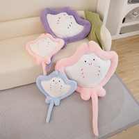 Peluche Manta Ray Adorable, Jouet Doux Raie Pongée en Peluche, Poupée Créature Marine, Coussin Décoratif pour Canapé, Idéal Cadeau pour Enfants