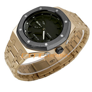 VENTE De Luxe En Métal Boîtier En Acier Inoxydable Bracelet Mod Kit pour GA2100 GA-<span class=keywords><strong>2100</strong></span> GA2110 GA-B2100 <span class=keywords><strong>GM</strong></span>-<span class=keywords><strong>2100</strong></span> Montres Montre Pièces - Product Image 1