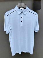 Chemise de golf de luxe pour hommes, polyester et élasthanne, douce, extensible, respirante, anti-UV, séchage rapide, évacuation de l'humidité, pour toute la journée