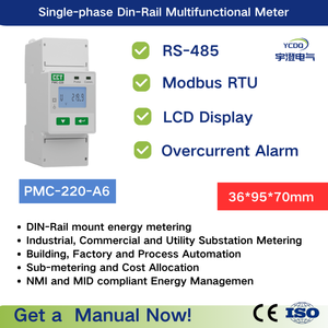 มิเตอร์วัดไฟฟ้าดิจิตอลแบบเฟสเดียว YUCHENG YC-DM10 RS485 พร้อมจอ LCD แสดงผลมัลติมิเตอร์ วัดแรงดัน กระแสไฟฟ้า ความแม่นยำระดับ 0.2 รองรับกระแสสูงสุด 80A - Product Image 6