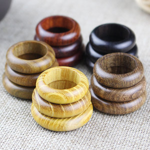 Anillos de madera de sándalo, anillos redondos de madera para hombres y mujeres, joyería budista, regalo de San Valentín - Product Image 3