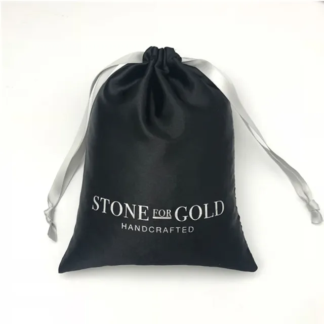 High quality reusable satin wedding bags gift pouch satin