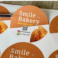 Étiquettes autocollantes personnalisées imperméables pour emballages alimentaires, étiquettes imprimées avec logo, impression d'étiquettes imperméables, étiquettes en rouleau