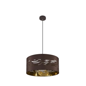 Suspension lumineuse 1xE27 marron-or, dimensions 40x40 cm, idéale pour l'éclairage décoratif et la création d'ambiance chaleureuse. - Product Image 1