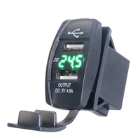 12V ON OFF bouton interrupteur USB C double PD QC 3.0 chargeur rapide USB chargeur prise pour voiture bateau Marine RV moto